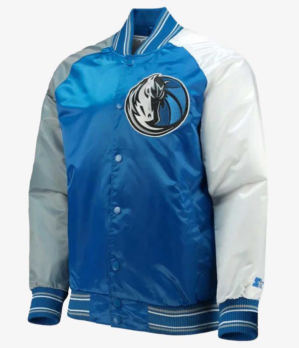 Dallas Mavericks Reliever Blue and Gray Jacket