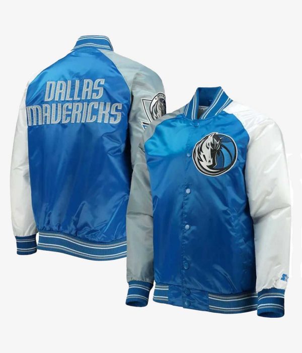 Dallas Mavericks Reliever Blue and Gray Jacket double