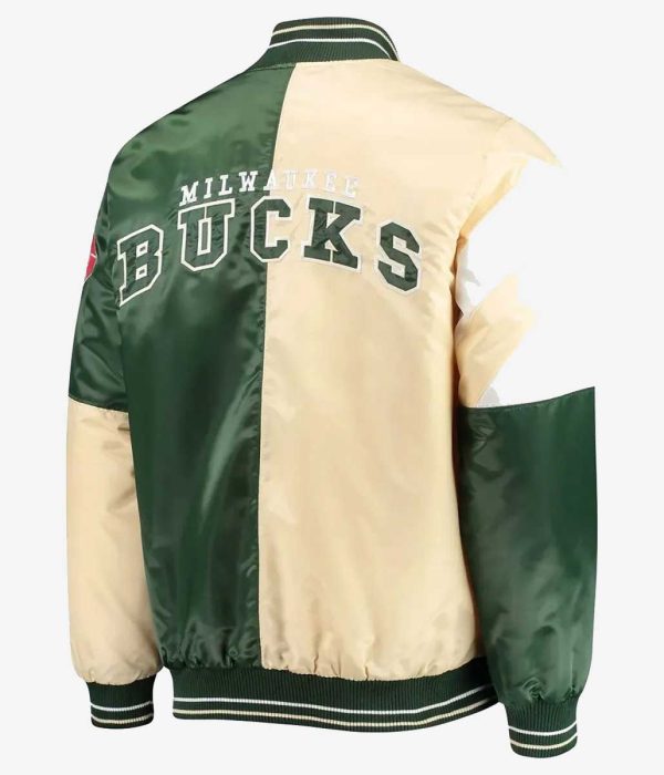 Milwaukee Bucks Leader Color Block Jacket back