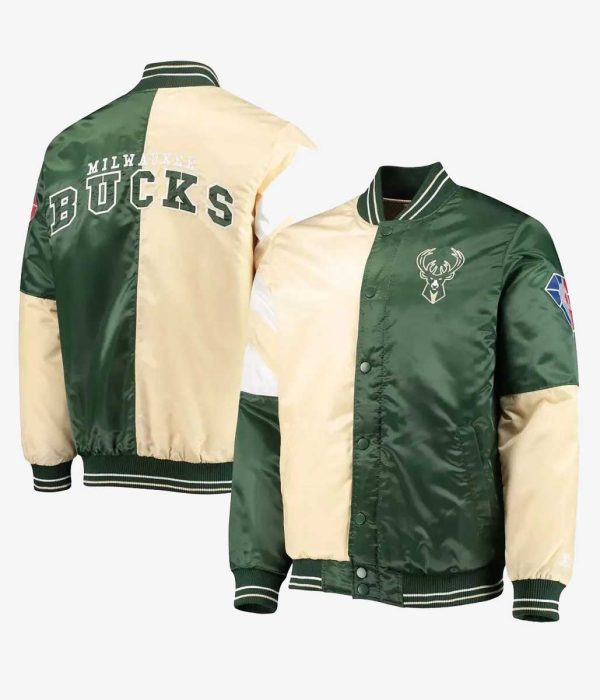 Milwaukee Bucks Leader Color Block Jacket double