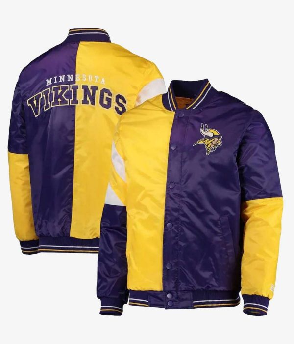 Minnesota Vikings Leader Yellow and Purple Jacket