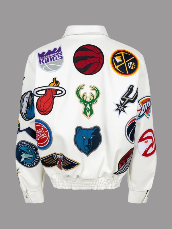NBA College Bomber White Jacket A2 Jackets