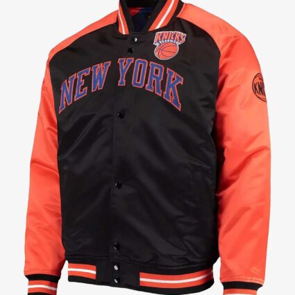 New York Knicks Black and Orange Jacket