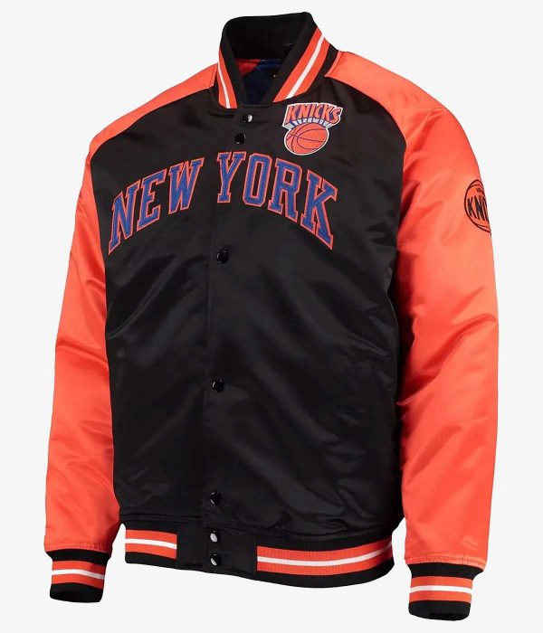 New York Knicks Black and Orange Jacket