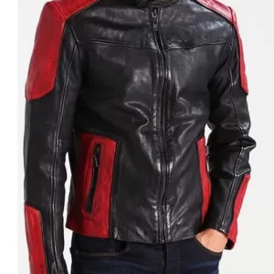 Russi Red and Black Cafe Racer Jacket