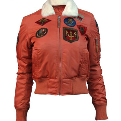 Womens Top Gun B-15 Flight Jacket With Patches
