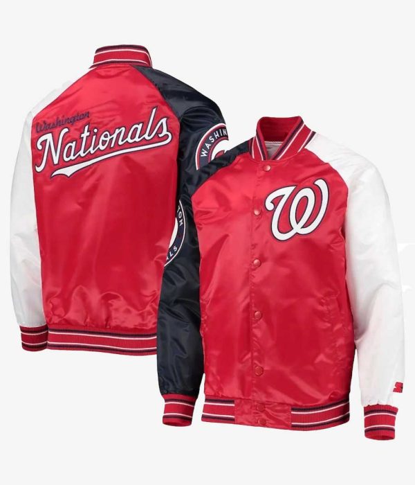 Washington Nationals Reliever Satin Jacket double
