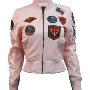 Womens Top Gun MA-1 Jacket With Patches