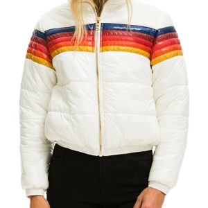 Amanda’s White Bomber Jacket