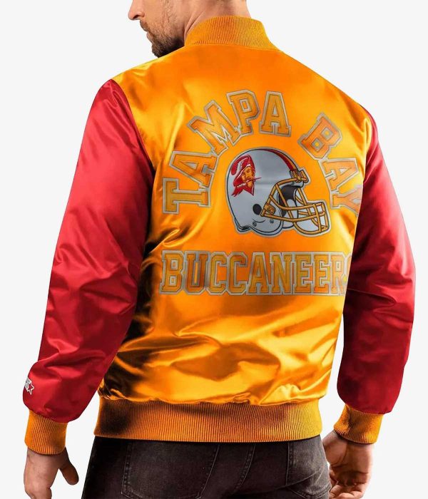 Tampa Bay Buccaneers Locker Room Throwback Orange/Red Varsity Satin Jacket