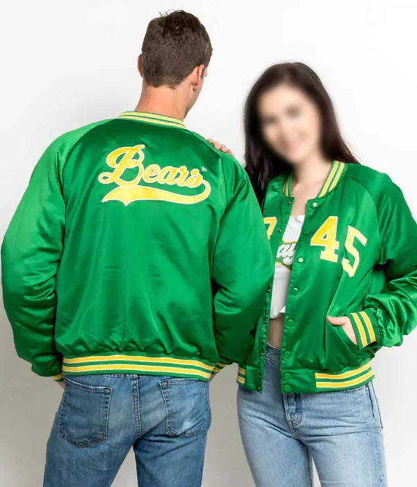 Baylor University Bears Vintage Satin Green Jacket double