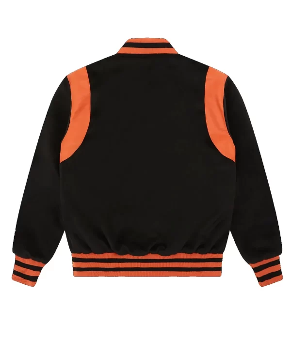 Icecream BBC Embroidered Black Varsity Jacket back