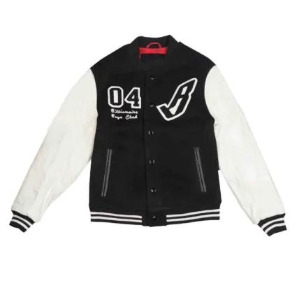 BBC Letterman White and Black Jacket