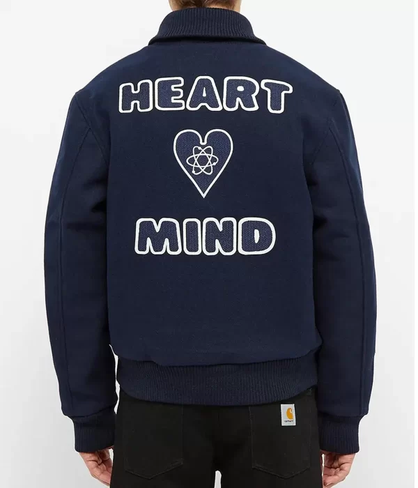 Billionaire Boys Club Heart and Mind Blue Varsity Jacket back