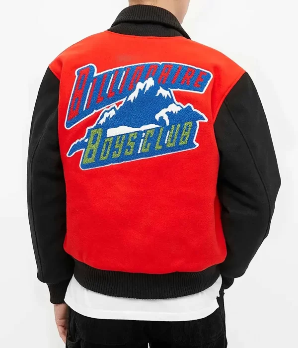 Billionaire Boys Club Mountain Letterman Logo Jacket back