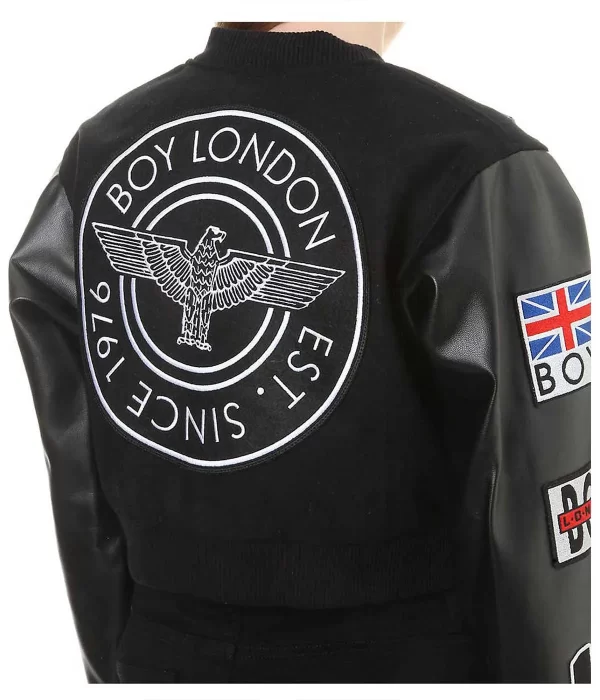 Boy London Crop Black Letterman Jacket