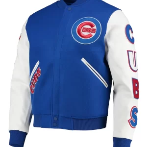 Varsity Chicago White and Royal Blue Cubs Jacket