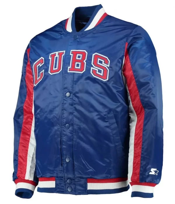 Chicago Cubs The Ace Full-Snap Royal Blue Satin Jacket