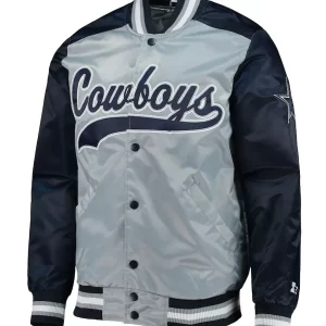 Dallas Cowboys The Tradition II Blue and Grey Satin Jacket