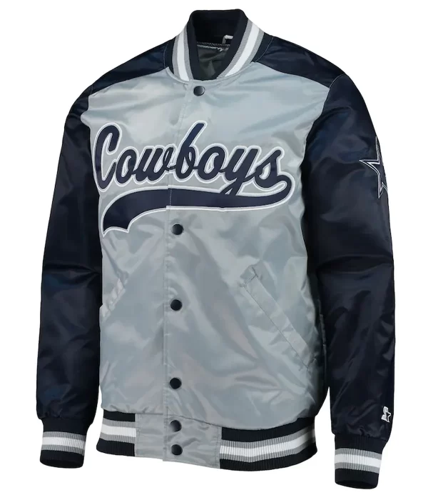 Dallas Cowboys The Tradition II Blue and Grey Satin Jacket