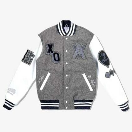 XO The Weeknd HOB 10 Year Letterman Grey/White Jacket