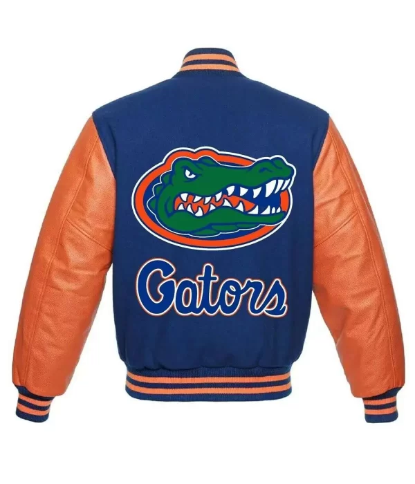 Florida Gators Team NCAA Blue Varsity Jacket back