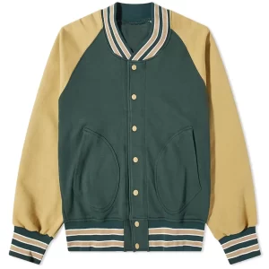 Varsity Mild Old-School Style Snap Jacket