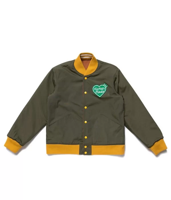 Human Made Duck Varsity Reversible wool and cotton Jacket