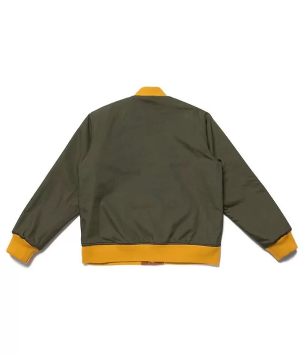 Human Made Duck Varsity Reversible wool and cotton Jacket back