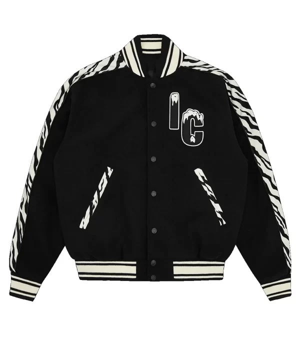 Zebra BBC Wool Varsity Black Jacket