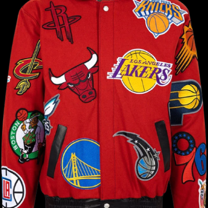 Jeff Hamilton NBA Collage wool jacket