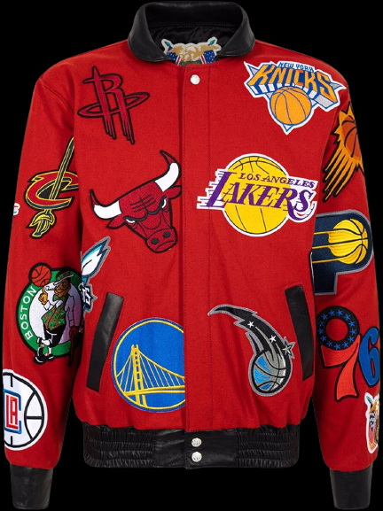 Jeff Hamilton NBA Collage wool jacket
