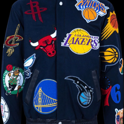 Jeff Hamilton NBA Collage wool jacket