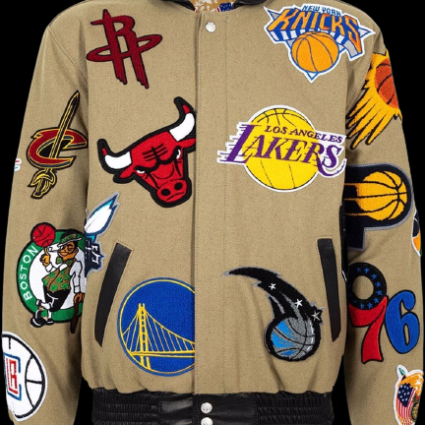 Jeff Hamilton NBA Collage wool jacket