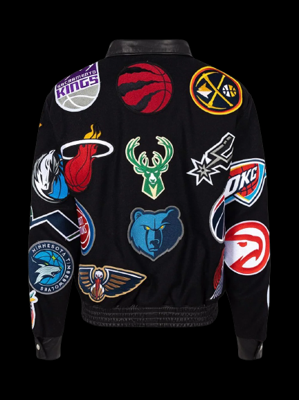 NBA Collage wool jacket back
