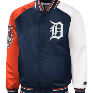 Detroit Tigers Reliever Satin Raglan Jacket