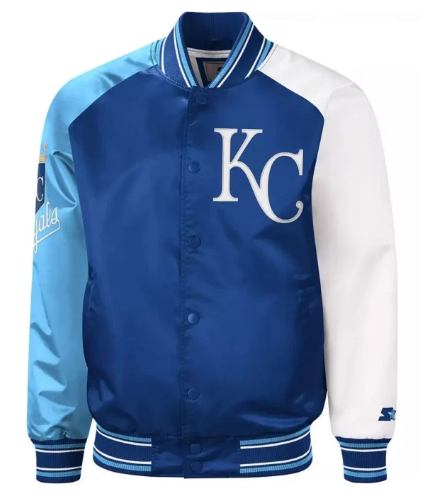Kansas City Royals Reliever Varsity Satin Jacket