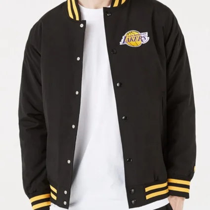 LA Lakers Black Patch Logo Jacket