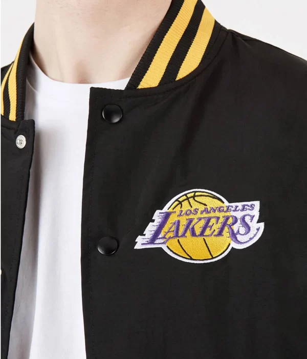 LA Lakers Black Patch Logo Polyester Jacket