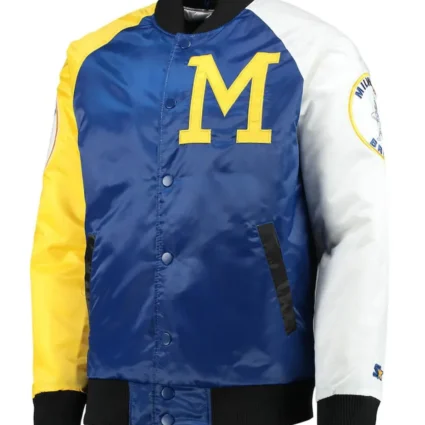 Milwaukee Brewers Tri-Color Satin Jacket