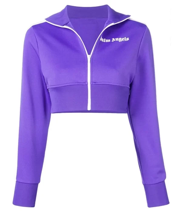 Women’s Track Palm Angels Cropped Jacket purple