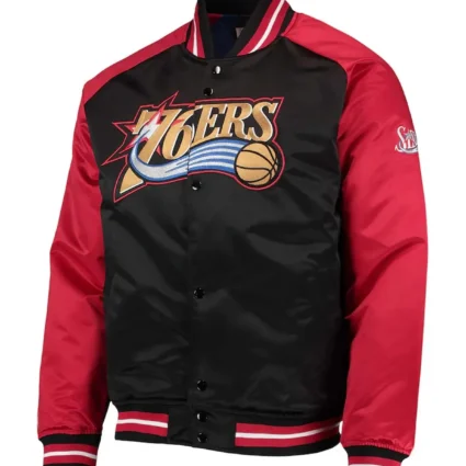 Philadelphia 76ers Hardwood Classics Reload 3.0 Satin Jacket