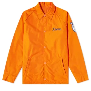 Rats Coach Full-Snap Orange Jacket