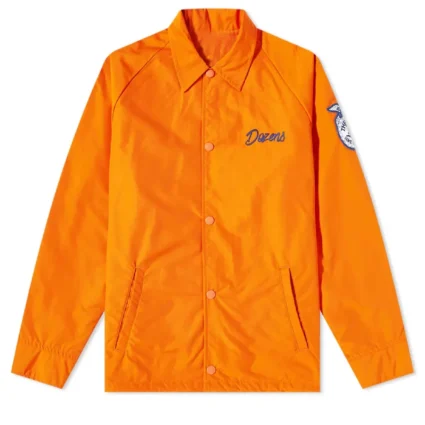 Rats Coach Full-Snap Orange Jacket