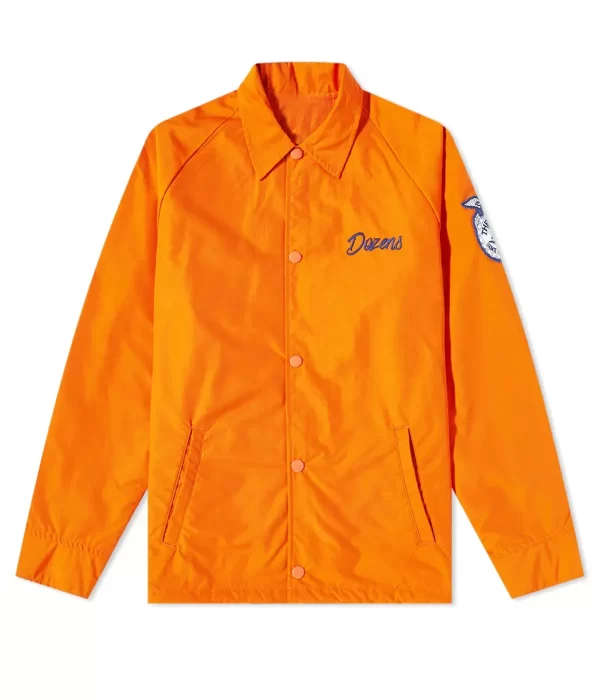 Rats Coach Full-Snap Orange Jacket