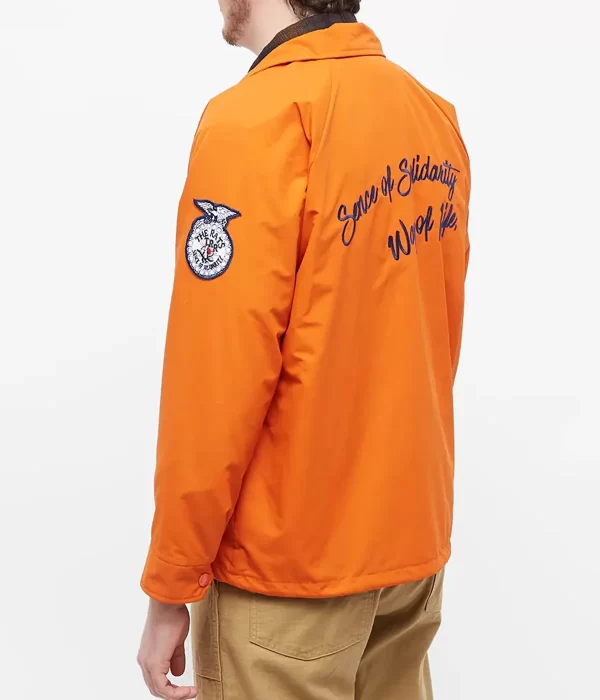 Rats Coach Full-Snap Orange Nylon Jacket