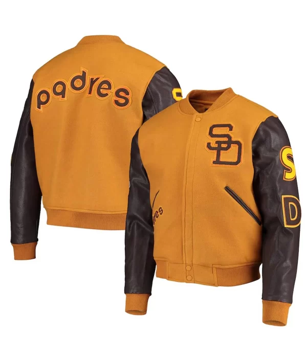 Logo San Diego Padres Full-Zip Varsity Jacket