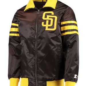 San Diego Padres Full-Zip The Captain II Varsity Brown Jacket