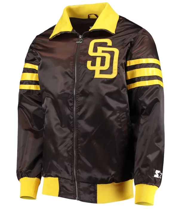 San Diego Padres Full-Zip The Captain II Varsity Brown Jacket