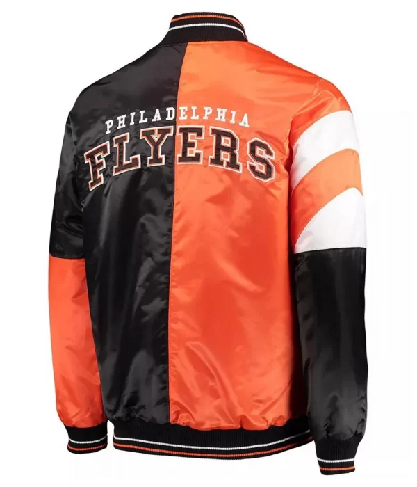 Philadelphia Flyers Leader Varsity Black/Orange Satin Jacket